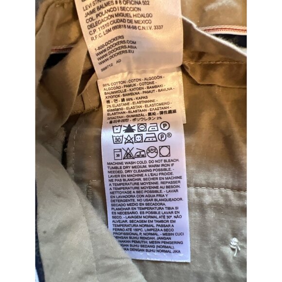 Dockers Mens Slim Fit Signature Khaki Stretch Pants Size 32 Waist 28 Inseam Fiel - Picture 5 of 5